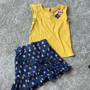 Girls Carter’s skirt outfit